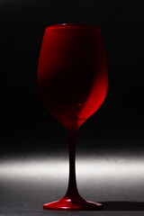 Red cup with black background
