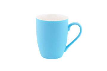 Light blue mug isolate on white background