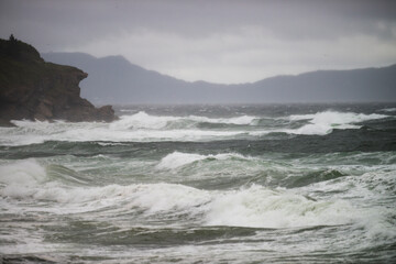 Fototapeta na wymiar Heavy winds along the coast of the Gulf of St. Lawrence