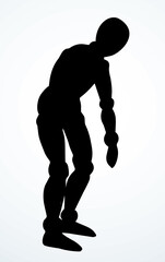 Man is a puppet. Vector drawing