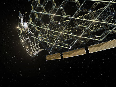 Hexagonal mesh space station