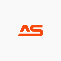 Letter AS, logo as, logo sa, vector design	