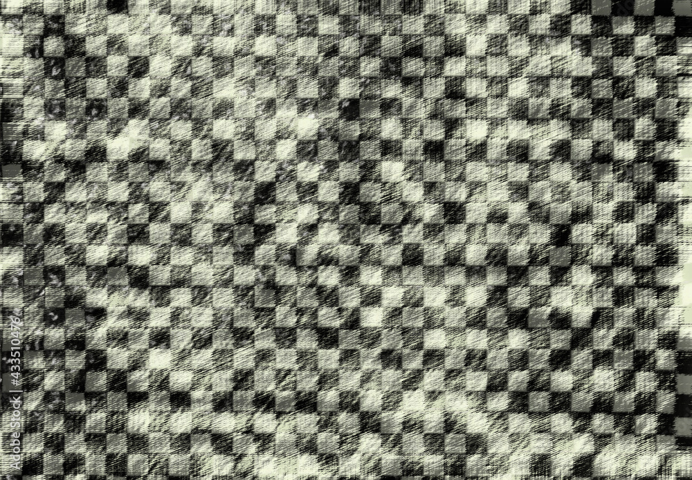 Poster abstract image of a torn target checkered flag