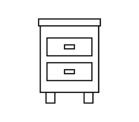 Bedside table icon