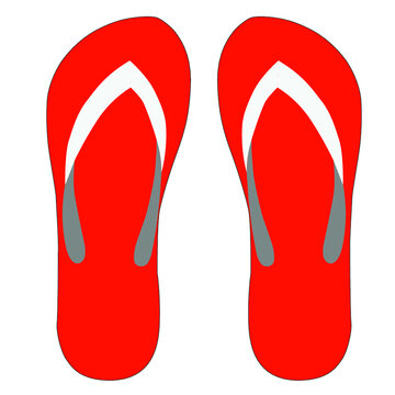 Red Flip Flops