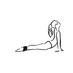 Yoga girl stretching 