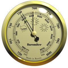 Barometer is a device for measuring atmospheric pressure. 