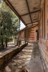 Fototapeta na wymiar Chios, Greece - May, 2021. The first and oldest leprosarium in Greece, at Chios Ilsand. It's called Leprokomeio or Lovokomeio.
