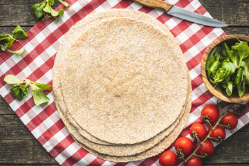 Whole grain tortilla wraps