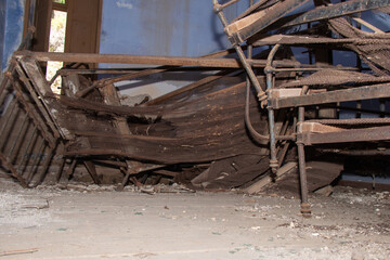 Chios, Greece - May, 2021. The first and oldest leprosarium in Greece, at Chios Ilsand. It's called Leprokomeio or Lovokomeio.