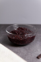 Thai dessert Black sticky rice 