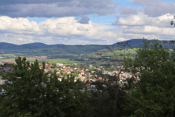 Vue d'ensemble de Saint Chamond, ville de Saint Chamond, département de la Loire, France