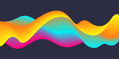 Wave vector element with abstract colorful gradient lines for website, banner and brochure, Curve flow motion illustration,
Vector lines, Modern background design.