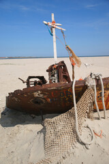 Strandgut am Nordseestrand Wrack Norderney 