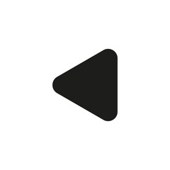 Left arrow vector icon. Previous page, swipe left button design for web and mobile UI.