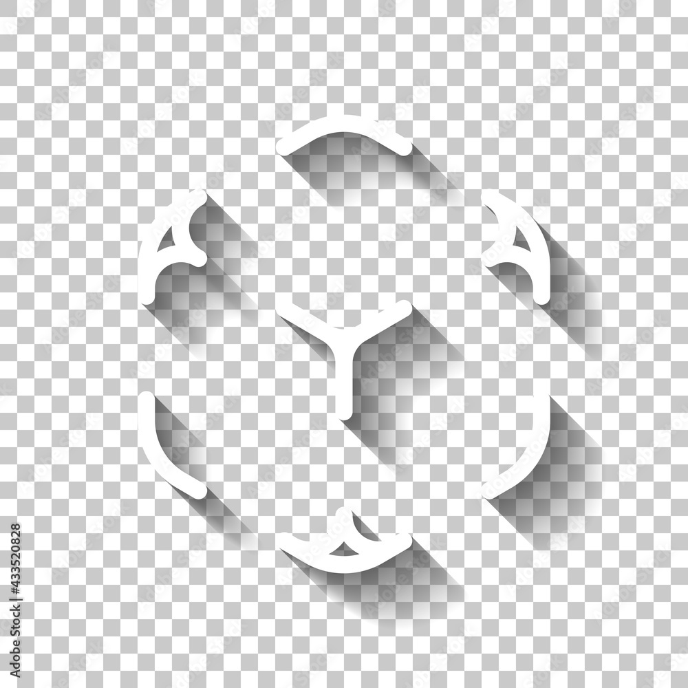 Poster augmented reality, ar mobile technology. white linear icon with editable stroke and shadow on transp