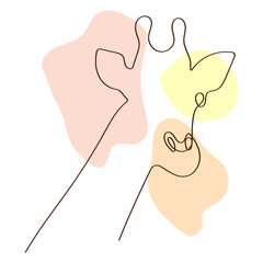 one line giraffe silhouette  poster