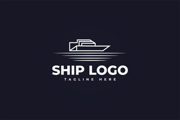 Cargo Ship Logo for Delivery Business or Shipping Logos