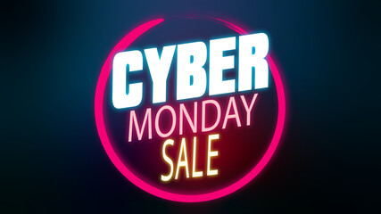 cyber monday vector illustration inside a circle