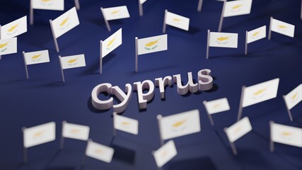 Abstract Cyprus Flag 3D Render (3D Artwork)