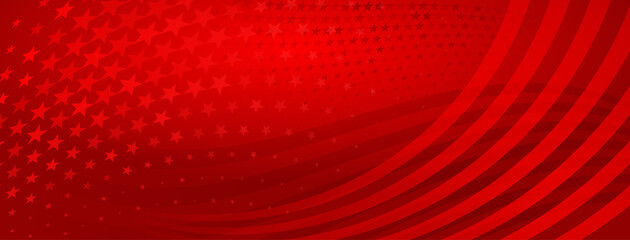 USA independence day abstract background with elements of american flag in red colors