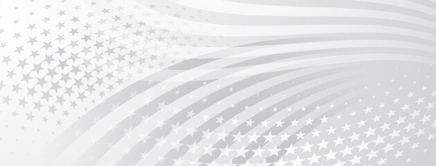 USA independence day abstract background with elements of american flag in gray colors - obrazy, fototapety, plakaty