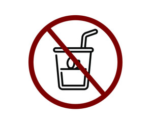 No smoothie vector icon.  Editable stroke. Symbol in Line Art Style for Design, Presentation, Website or Apps Elements, Logo. Pixel vector graphics - Vector