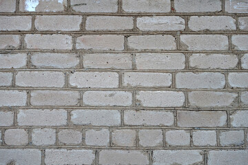 photo texture of old white brick wall