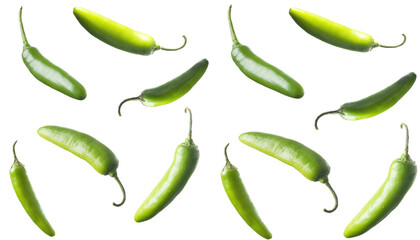 Grupo de Chiles serranos en una composición