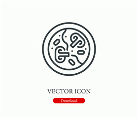 Salad vector icon.  Editable stroke. Symbol in Line Art Style for Design, Presentation, Website or Apps Elements, Logo. Pixel vector graphics - Vector