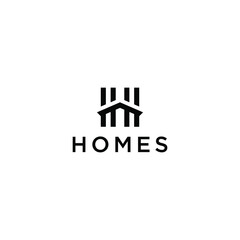 initial H homes design vector