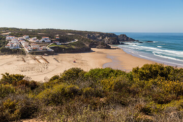 Fototapeta na wymiar Odeceixe with Atlantic, Algarve, Portugal
