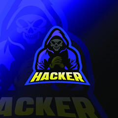 Fototapeta na wymiar the hacker mascot esport logo