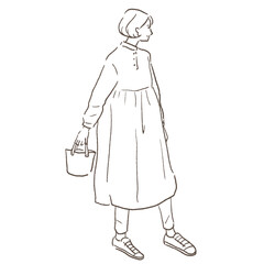 ワンピースを着た女性