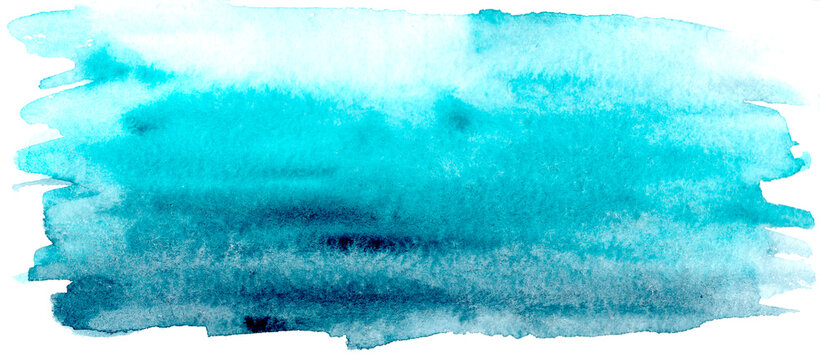 Hand-drawn watercolor abstract background blue