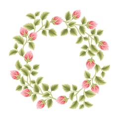 Classic and vintage botanical feminine frame vector illustration with flower decorations for women, wedding invitation decoration, greeting card, spring, summer elements