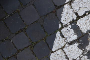 Obraz premium paving stones floor ground surface texture backdrop