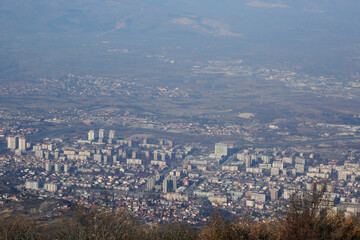Skopje City from Vodno Hill in Macedonia.