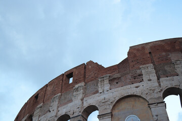 european roman coliseum rome ruin building