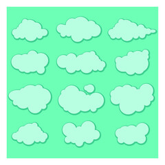 set of clouds