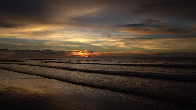 Beautiful sunset on the tropical beach