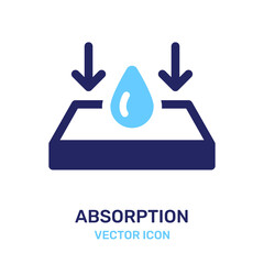 Material water absorption icon. 