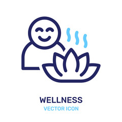 Lotus, aroma and wellness icon