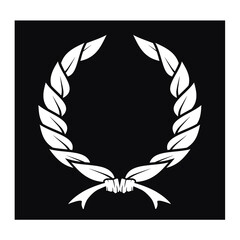 laurel wreath logo vector