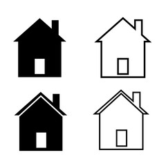 home icon on white background. house sign. small house symbol. flat style.