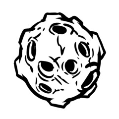 Moon Planet Icon Logo  Vector