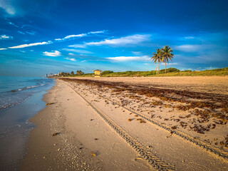 First light at Dania Beach in Broward, Florida