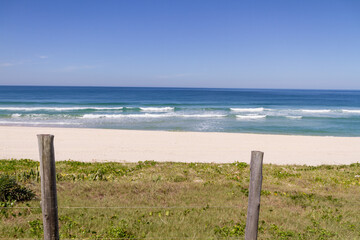 view of Barra da Tijuca beach in Rio de Janeiro.
