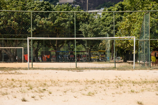 earth soccer field, known as varzea in rio de janeiro.