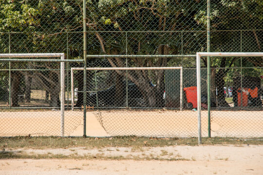 earth soccer field, known as varzea in rio de janeiro.